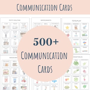 Bewerkbare afbeelding communicatiekaarten, communicatiemateriaal, logopediemateriaal. Autisme, communicatieboek spraakvertraging, speciaal onderwijs