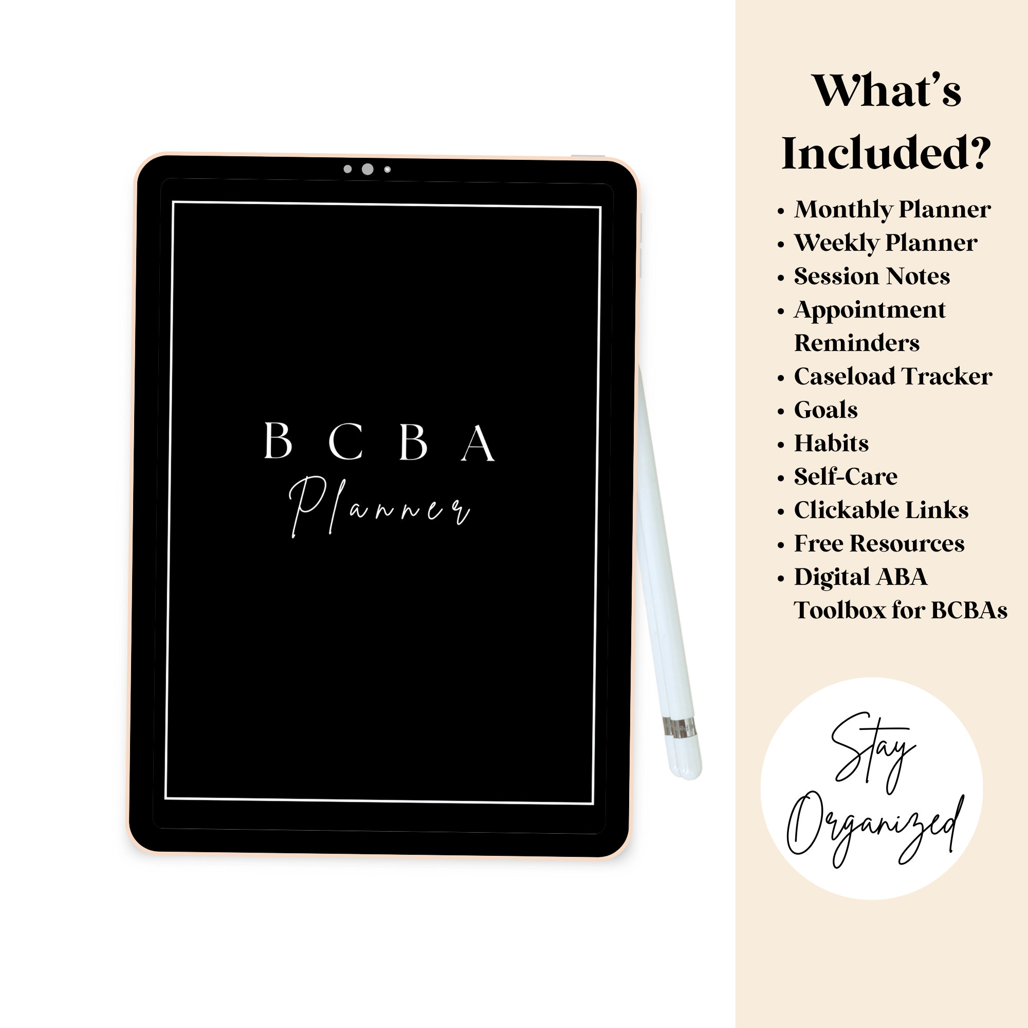 Planner Ba BCBA Digital Planner, BCBA Resources, ABA Therapy, Planner for ...