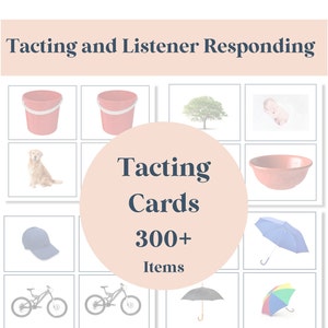 VB-Mapp Tacting Cards Bundle, ABA Therapy Materials, VB-Mapp Materials, Listener Responding, Speech Therapy Materials