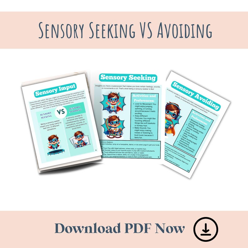 Avoiding Activity Sensory Seeking Vs Avoiding Handouts, Autism and Sensory Processing ...