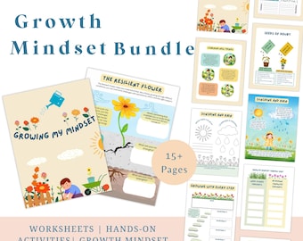 Kids Growth Mindset Toolkit, Confidence activities for kids, learn new things, school counselor, SEL activities, Growth Mindset Workbook