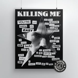 killing me – conan gray poster (negative version)