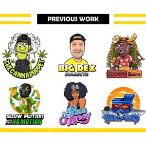 Benutzerdefinierte Zeichnung CARTOON HAND in meinem Stil gezeichnet, Logo-Design, kundenspezifische, Grafikdesigner, kundenspezifisches Karikatur-Logo, kundenspezifisches Logo, Hand gezeichnetes Logo-Design