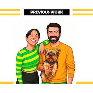Custom cartoon from photo ,Pet Cartoon Portrait,Custom Illustrations for Pet Lovers portrait ,Cartoon Portraits for Pet Lovers and Owners