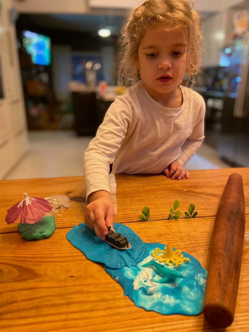 Ocean Playdough Kit, on the Go, Play Dough Sensory Kit, Ocean Play