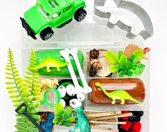 Dinosaur Sensory Playdough Kit, Kids Dino Dig