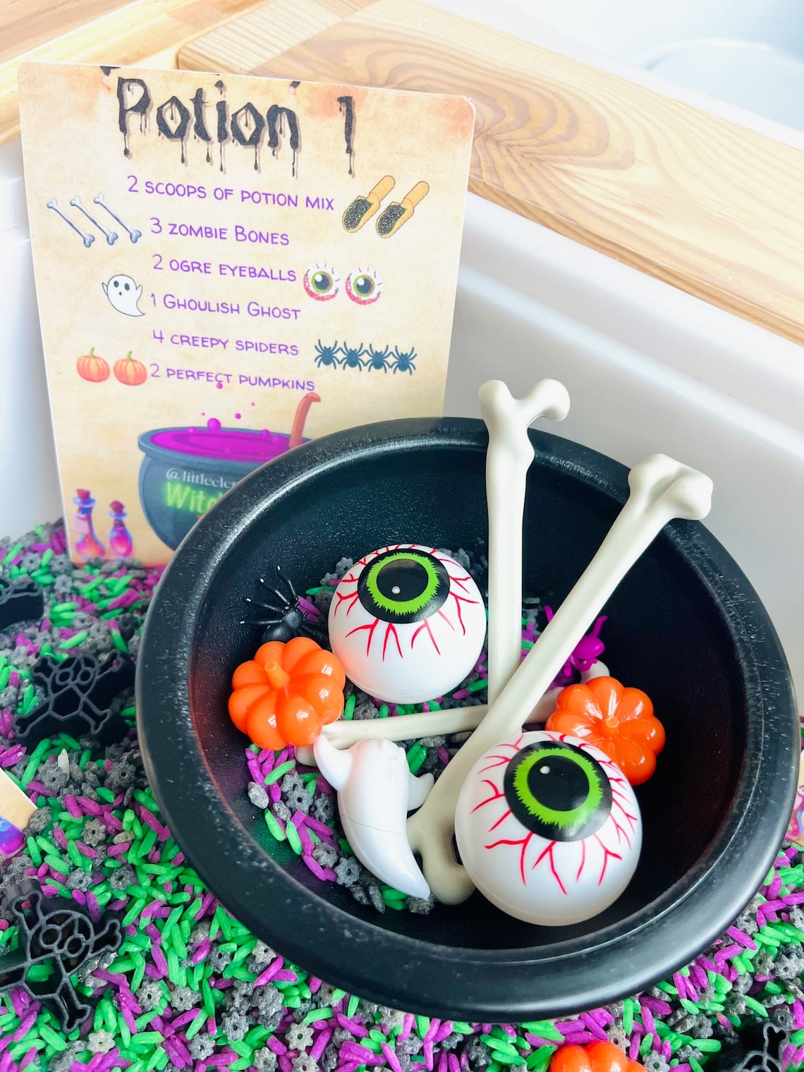 Witches Brew Sensory Rice, Halloween Rice Filler, Halloween Sensory ...