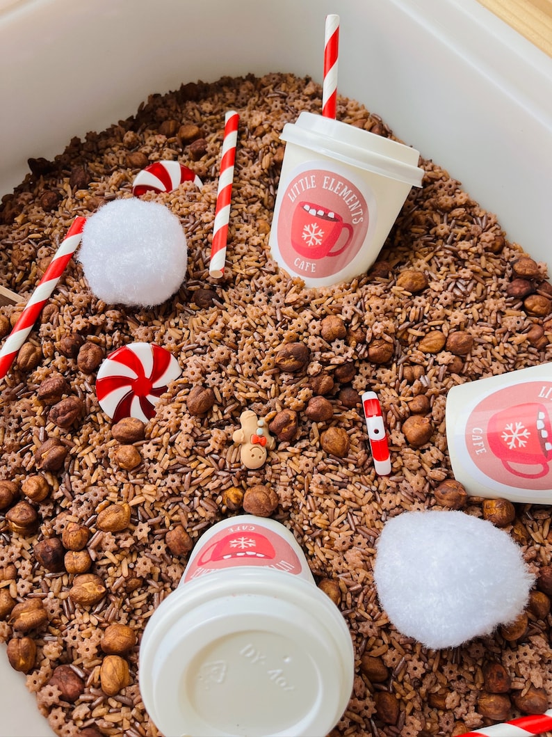 Hot Cocoa Sensory Bin Filler, Hot Cocoa Sensory Rice, Hot Cocoa Bin ...