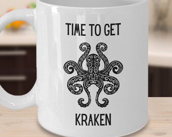 Octopus Mug | Octopus Coffee Mug | Octopus Art | Octopus Gifts | Funny Mugs | Time To Get Kraken