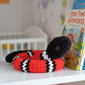No Sew Snake Crochet Pattern PDF Anfänger freundlich Amigurumi Plushie Spielzeug Englisch Anleitung