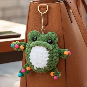Haakpatroon Mollige Kikker Kralen Fidget Pad No Sew Amigurumi Sensory Sleutelhanger Voor Beginners