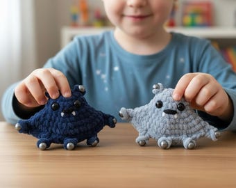 Sensorisk fladdermusvirkmönster Nattdjur No Sew Amigurumi Pärlspetsad Fidgetleksak Engelsk Handledning