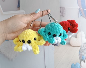 Crochet Spider Keychain Pattern, Plush Amigurumi Tutorial (PDF)