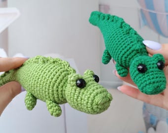 Crocodile plush crochet no sew pattern Amigurumi alligator for holidays souvenir Amigurumi tutorial PDF in English