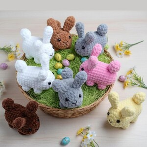 No Sew Chubby Bunny Crochet Pattern Easter Rabbit Amigurumi Tutorial image 5