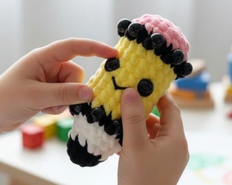 Sensory Pencil Crochet Pattern PDF Beginner No Sew Amigurumi Pen Beaded Fidget Toy