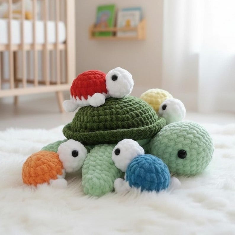 No Sew Turtle Crochet Pattern PDF Easy Beginner Friendly Tortoise ...