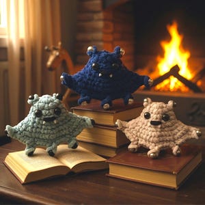 Padrão de crochê de morcego de Halloween em PDF, sem costura, amigurumi, brinquedo sensorial antiestresse com miçangas, pelúcia assustadora.