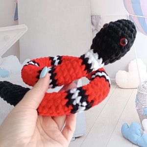 Snake plush crochet pattern No sew do it yourself Amigurumi tutorial PDF in English