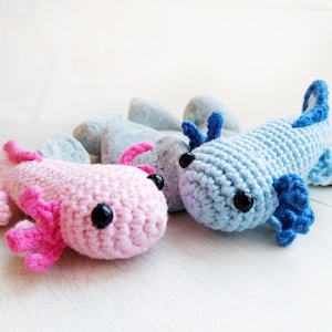 Axolotl plush no sew crochet pattern do it yourself Christmas gift Baby shower axolotl crochet pattern Amigurumi tutorial PDF in English