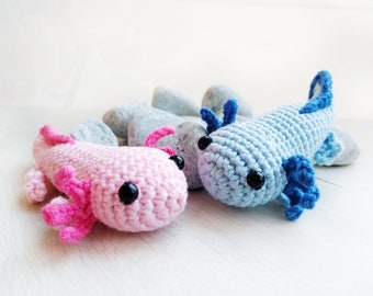 Axolotl pluche haakpatroon doe het zelf kerstcadeau Babyshower axolotl haakpatroon Amigurumi tutorial PDF in het Engels