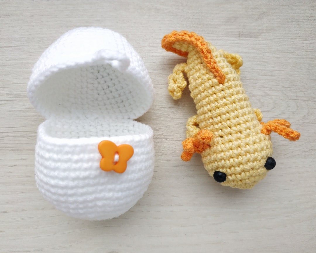 Axolotl Plush in Egg Crochet Pattern Do It Yourself Christmas Gift Baby ...