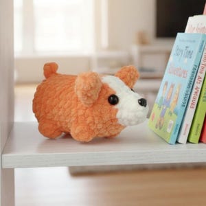 Corgi Crochet Pattern PDF No Sew Amigurumi Dog Plushie Toy Mini Puppy