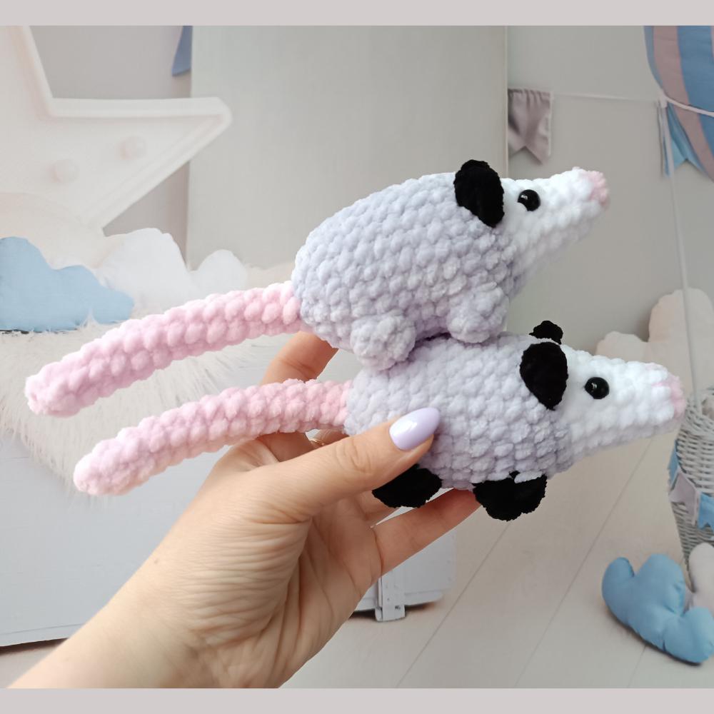 39 Opossum Crochet Patterns for Cute, Quirky Amigurumi Projects 12 crochet Opossum plush pattern Amigurumi Baby Possum plush