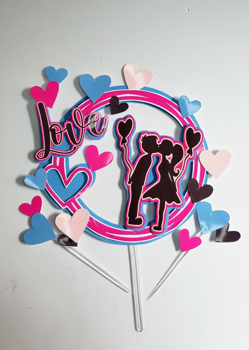 Cake Topper LOVE DIY Printable Instant Download PDF Cake Etsy