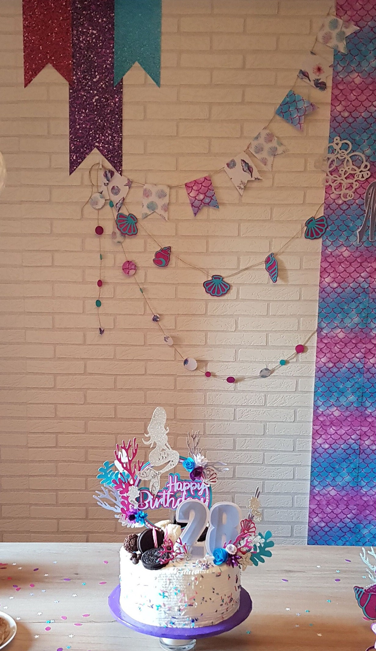 MERMAID Cake Topper, DIY, Printable, Instant Download, PDF, Cake Topper ...