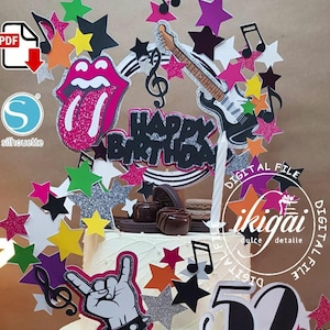 File di taglio, topper per torta di compleanno RockStar