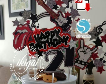 Cut File, Rock Birthday 3D Cake Topper
