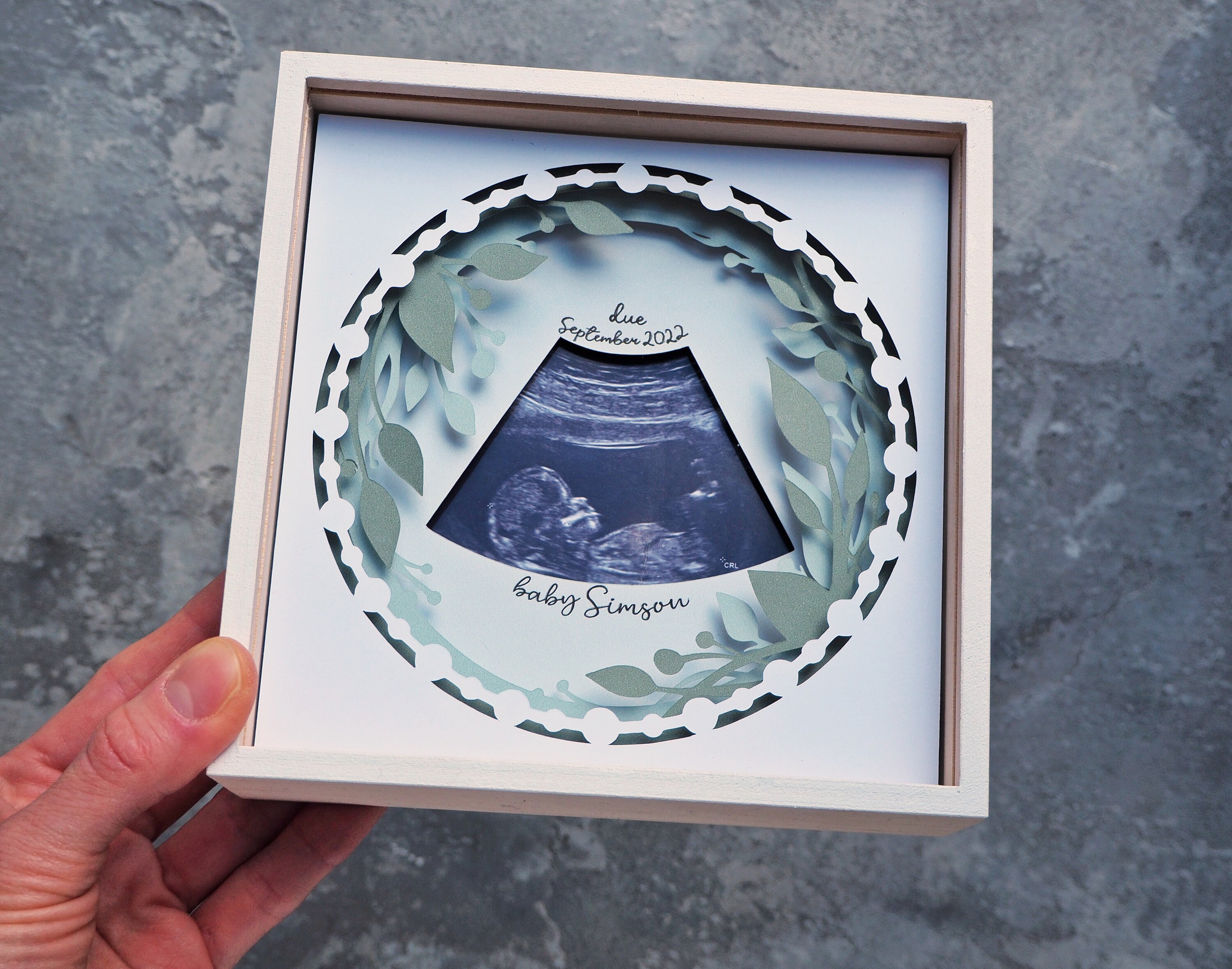 Ultrasound Picture Frame 3D Baby Scan Picture Shadow Box Etsy