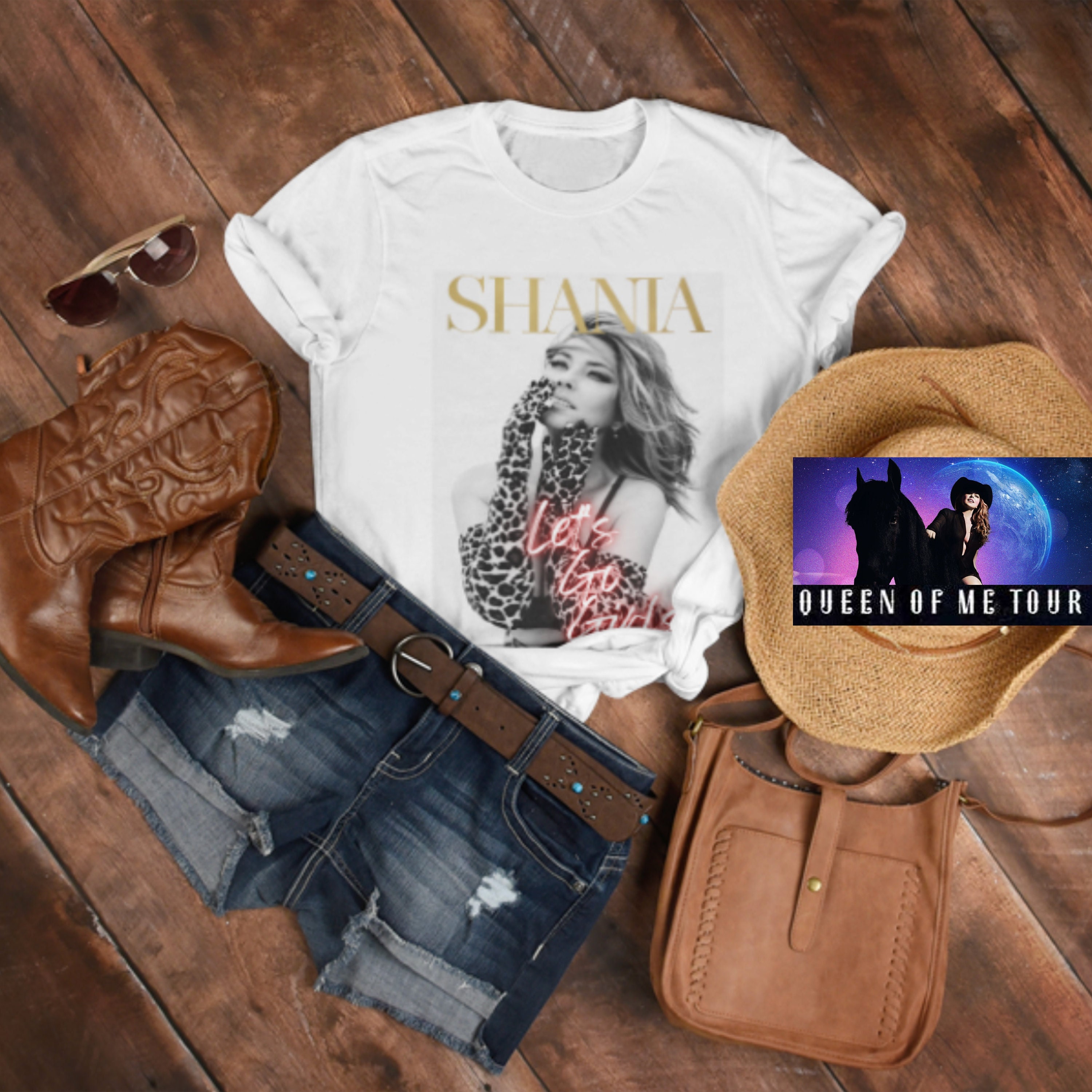 Shania Twain Tshirt, Let's Go Girls, Shania Now, Come On Over Shirt