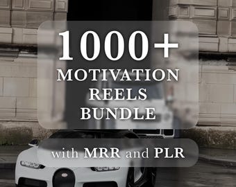 Pacchetto di oltre 1000 reel motivazionali 2025, Tiktok, Instagram Reels, reel motivazionali, cortometraggi di YouTube, alta qualità, MRR, PLR