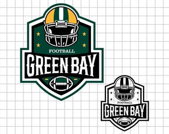 Green Bay Football Svg, Green Bay Helmet Svg, Football Silhouette, Game Day Svg, American Football Clipart, Digital Download