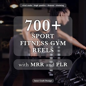 700+ Fitness GYM Reels Bundle, Tiktok, YouTube Shorts, Instagram Reels, Training Fitness Reels, Gym Fitness Videos, Motivational, MRR, PLR