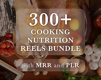 300+ Cooking Nutrition Reels Bundle, Viral Cooking Reels, Tiktok, Instagram Reels, Youtube Shorts, Food and Drink Video, MRR, PLR