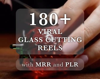 180+ Viral Glass Cutting Reels, Viral ASMR Reels Bundle, Tiktok, Instagram Reels, Youtube Shorts, Satisfying Reels, MRR, PLR