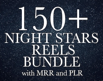 150+ Night Stars Reels Bundle, Space Videos, Night Aesthetic Reels, Galaxy Reels, Viral Reels, For Social Media, High Quality, MRR, PLR