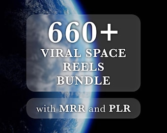 660+ Space Reels Bundle, TikTok, Instagram Reels, Planets Viral Reels, YouTube Shorts, Social Media Reels, High Quality, MRR/PLR