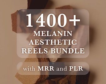 Bundel met 1400+ melaninerollen 2025, Instagram-rollen esthetiek, digitale marketing, anonieme video's met PLR MRR, rollen melaninevrouwen