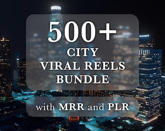 500+ City Viral Reels Bundle, City Life Videos, Sky Towers Videos, City Light Reels, Youtube Shorts, Tiktok, Instagram Reels, MRR, PLR
