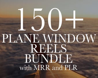 150+ Plane Window Reels Bundle, Airplane POV Aesthetic Reels, Travel Sky Views Videos, Flight Videos, High Quality, MRR, PLR