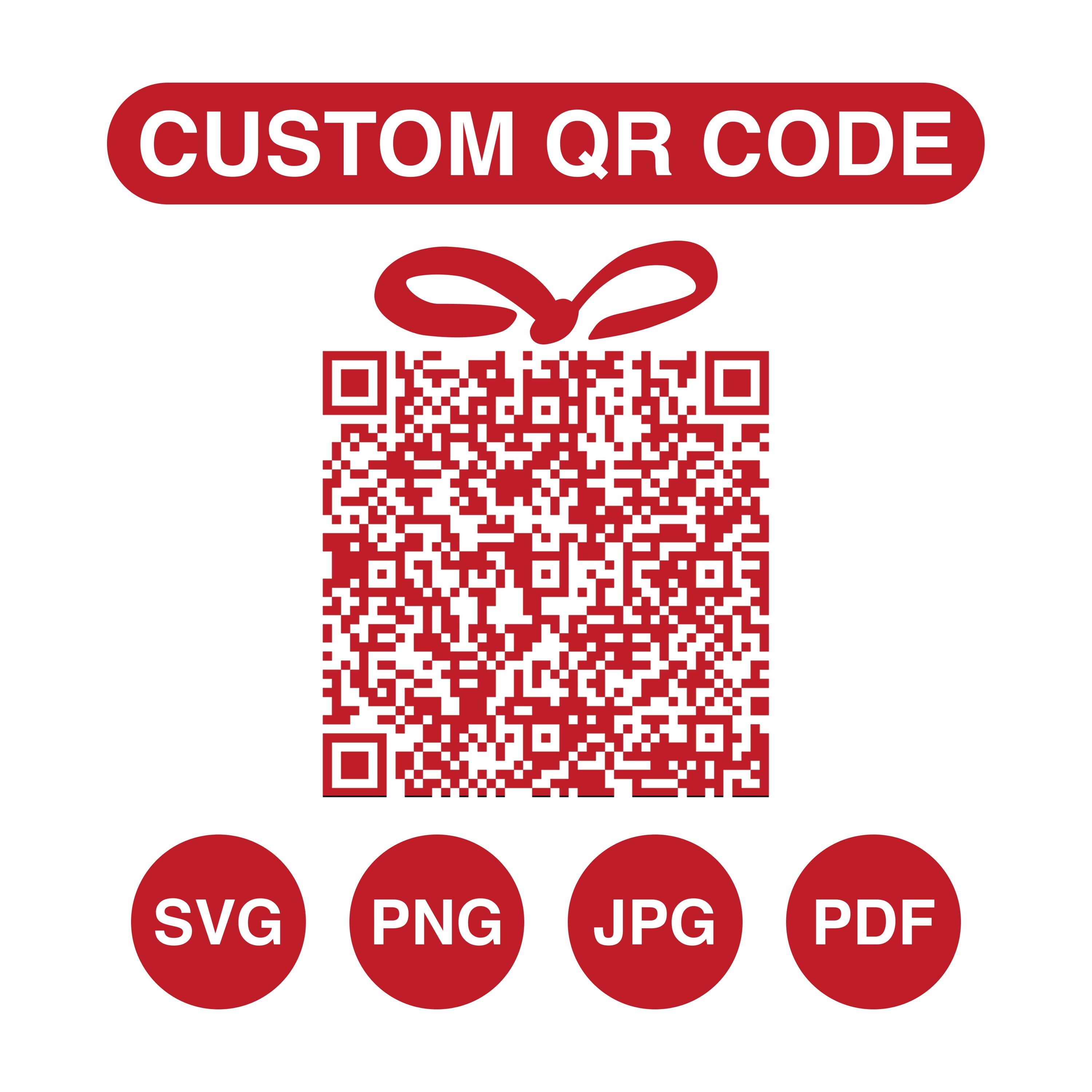 Christmas QR Code, Custom QR Code, Personalized QR Code Svg, Christmas ...