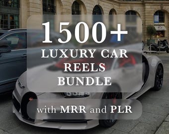1500+ Viral Luxury Car Reels, Sport Cars, Viral Reels, Instagram Reels, Youtube Shorts, TikTok, Premium Cars, High Quality, MMR and PLR