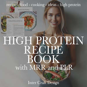 High Protein Rezeptbuch, Ideen Rezept 2025, Low Carb Diät, Kochbuch, Ernährungsbuch, Mahlzeitenplaner, Einkaufslisten, MRR, PLR