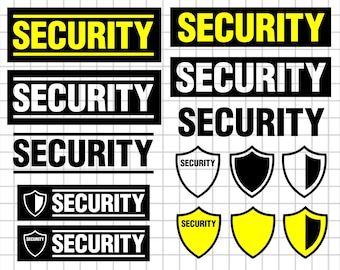 Security Svg Bundle, Police Svg, Sheriff Svg, Security Badge Clipart, Security Silhouette, Digital Download