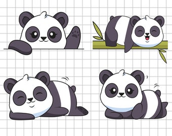 Panda Svg, Cute Panda Svg, Baby Panda Svg, Panda Silhouette, Kids Design Clipart, Digital Download
