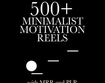 500+ Animated Motivational Reels, Visuals Videos Bundle, Instagram Reels, TikTok, YouTube Shorts, Social Media Content, MRR, PLR